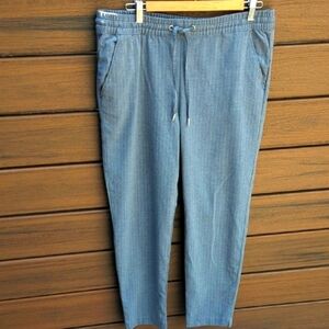 H&M Women's Stretch Waist Gray Drawstring Pants - Size 10 Excellent Condition